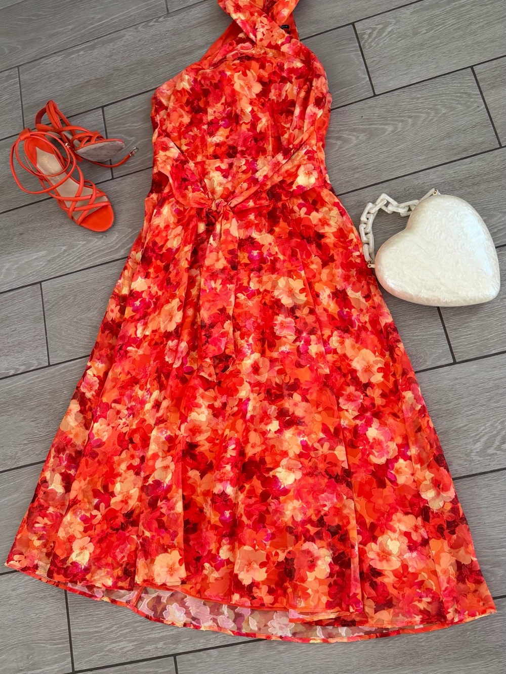 ALEX MARIE MAXI DRESS CHIFFON HALTER